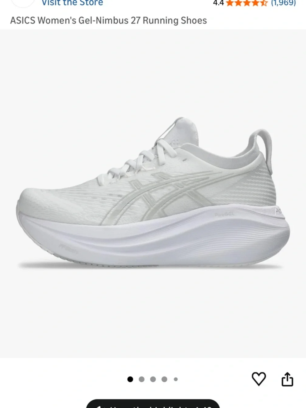 ASICS Women's Gel-Nimbus 27 Running Shoes - Picture 8 of 8